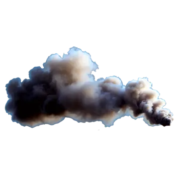 a cloud of smoke