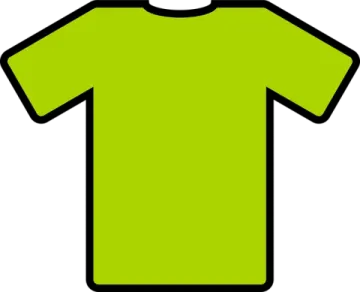 a green t - shirt