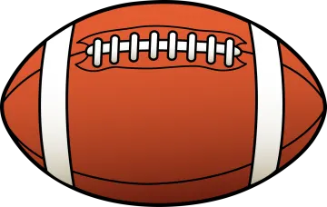 a football ball on a white background
