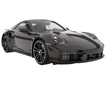 a black sports car on a white background