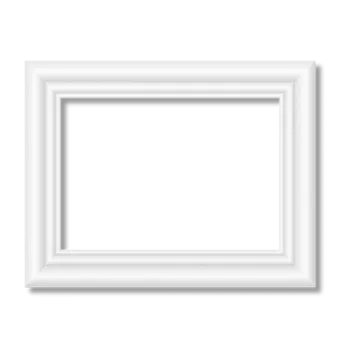 an empty white frame on a white background