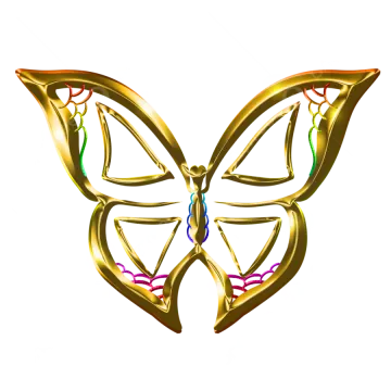 a butterfly made out of gold
