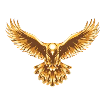 a golden eagle with its wings spread