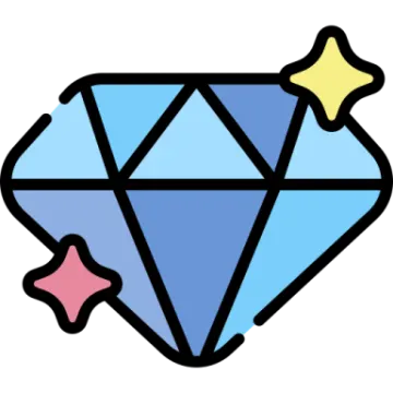 a diamond with stars on it