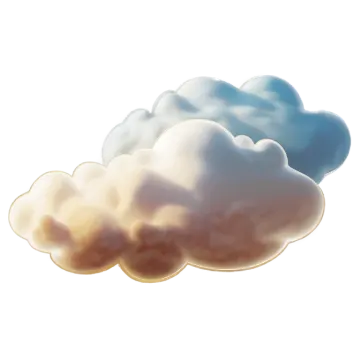 three clouds in the shape of a cloud