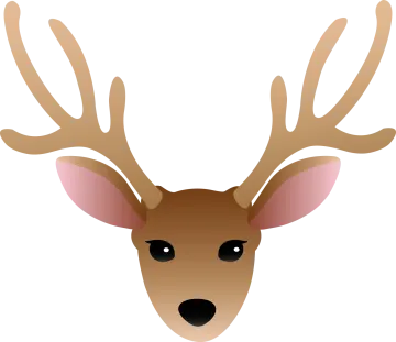 a deer head with ants on it