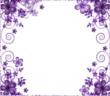 a purple floral frame on a white background
