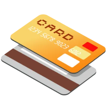 a credit card with the time on it