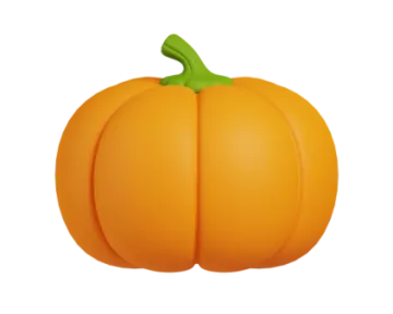 an orange pumpkin on a white background