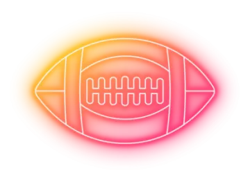 a neon colored football ball on a white background