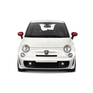 a white fiat car is shown in this image