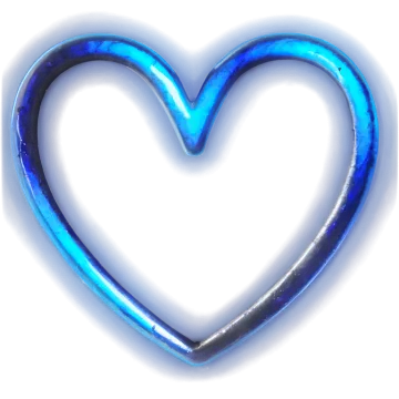 a blue heart shape on a white background