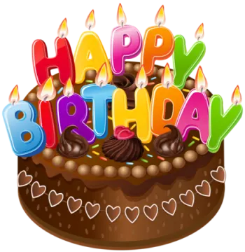a birthday cake with candles on it