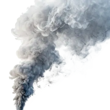 a black smoke cloud on a white background