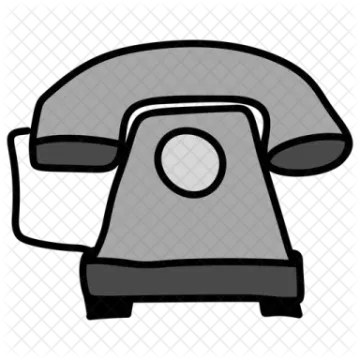 a black and white illustration of an old phone