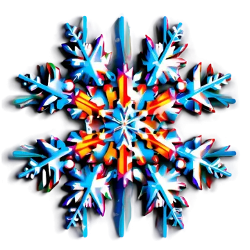 a colorful snowflake on a white background