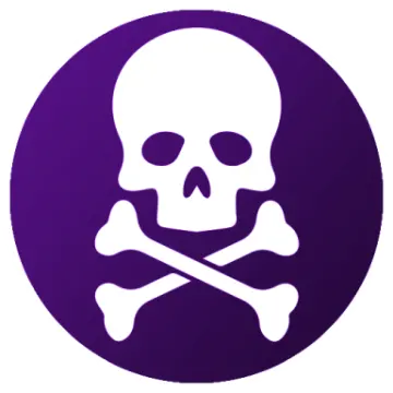 a skull and crossbone icon