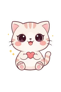 a cute kitten with a heart in its paws