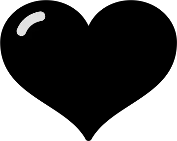 a black and white heart icon
