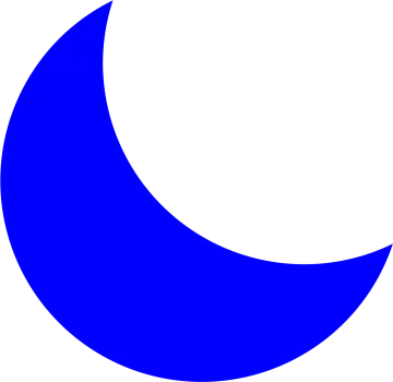 a crescent with the moon behind it
