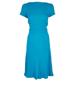 a blue dress on a white background