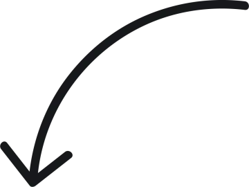 a black and white image of a curved arrow