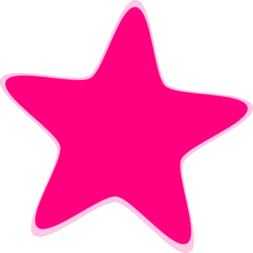 a pink star on a white background