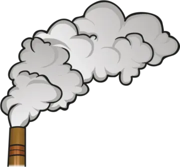 a smokestak on a white background