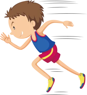 a boy running