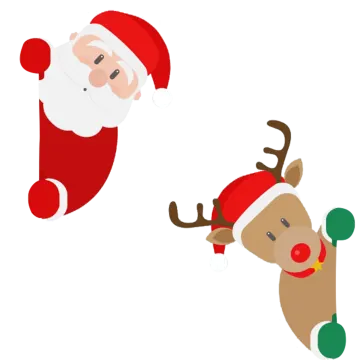 santa claus and reindeer