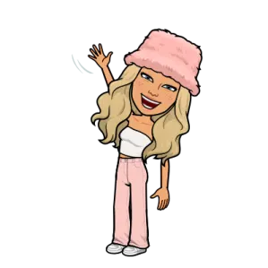 a cartoon of a woman wearing a pink hat