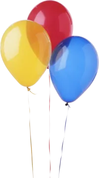 a bunch of balloons on a white background