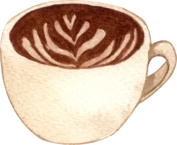a drawing of a cup of coffee
