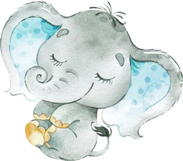 an elephant with a baby elephant in its trunk