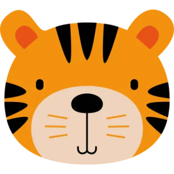 a cartoon tiger face