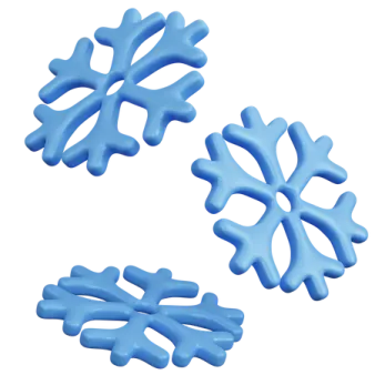 a pair of blue snowfls on a white background