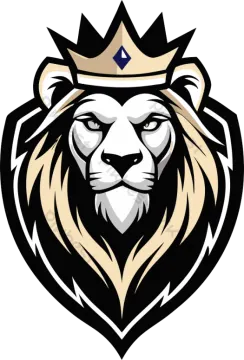 a lion with a crown on its head