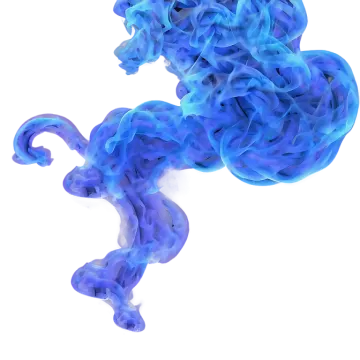 blue smoke on a white background