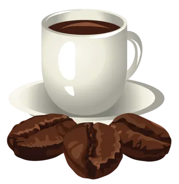 a cup of coffee and two chocolates