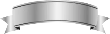 a silver ribbon on a white background