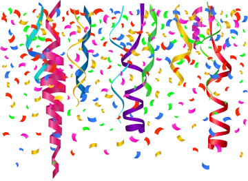 a bunch of colorful streamers