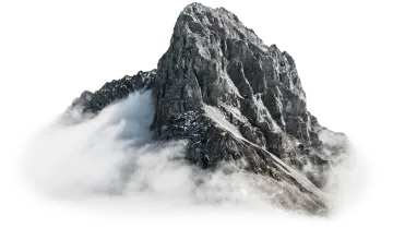 an image of a mountain in the clouds