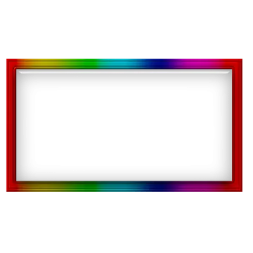 a rainbow colored frame on a white background