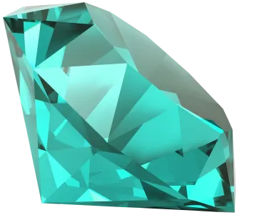a blue diamond on white background