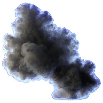 a cloud of smoke