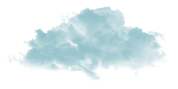 a blue cloud on a white background