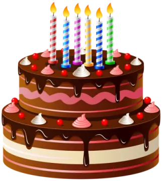 a birthday cake with three candles on top