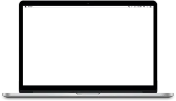a laptop with a blank screen on it