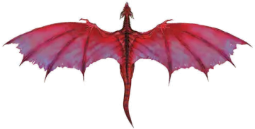 a red dragon on a white background