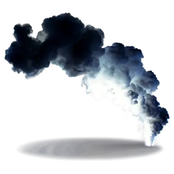 a black smoke cloud on a white background
